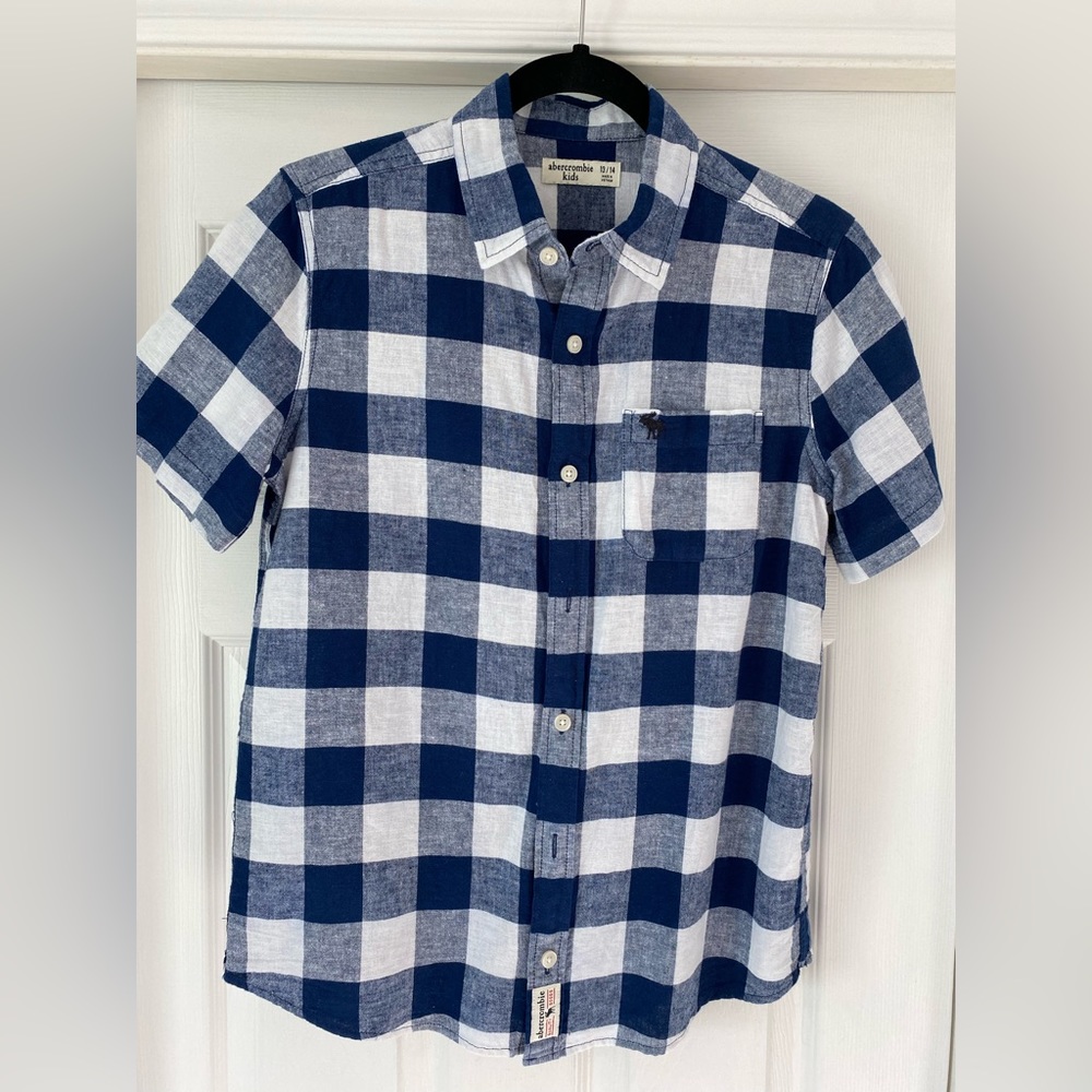 Abercrombie kids linen Short sleeve collared shirt - Size 13/14 ***Like New***